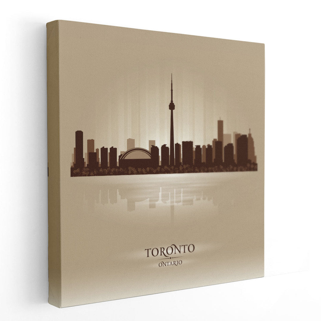 Toronto Ontario, City Skyline - Canvas Print Wall Art