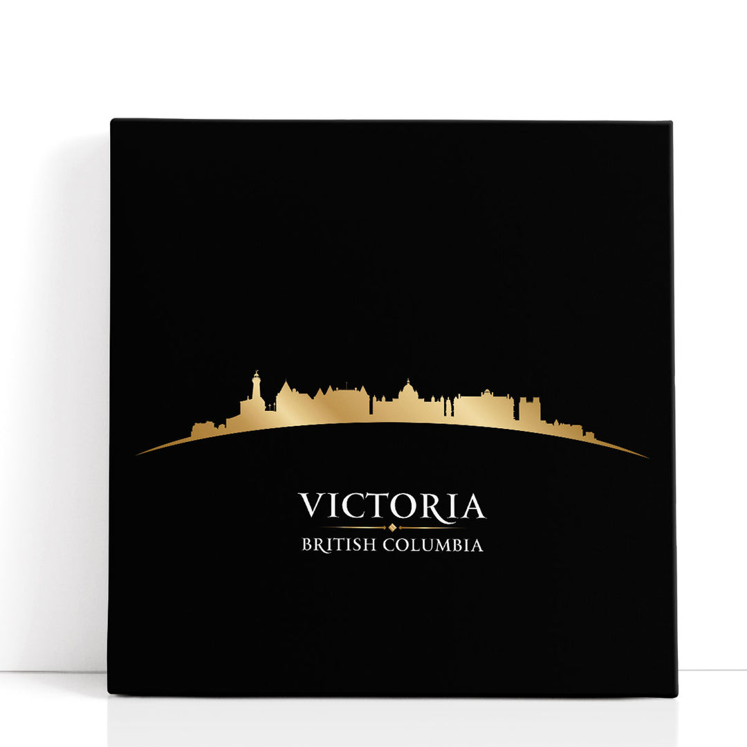 Victoria British Columbia, City Skyline - Canvas Print Wall Art