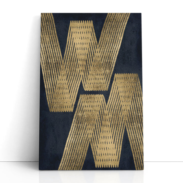 Golden Criss Cross 2 - Canvas Print Wall Art