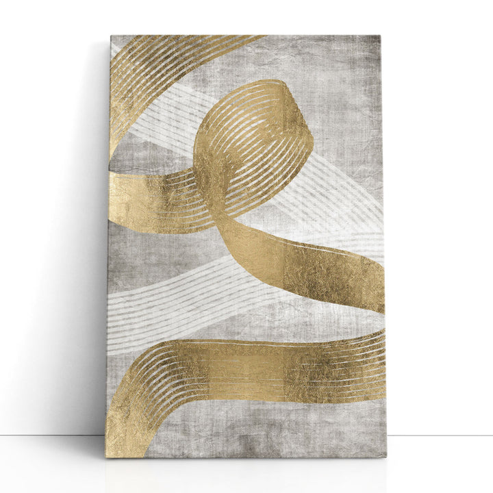 Golden Ribbon 2 - Canvas Print Wall Art