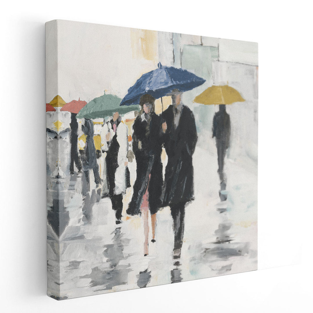 City In The Rain II- Canvas Print Wall Art