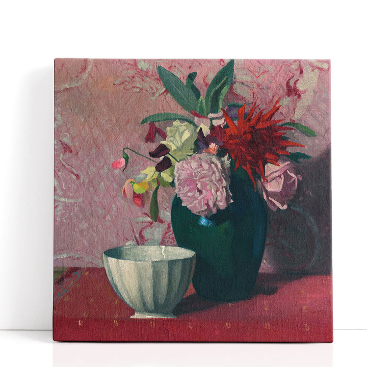 Green Vase and White Bowl, 1919 - Canvas Print Wall Art