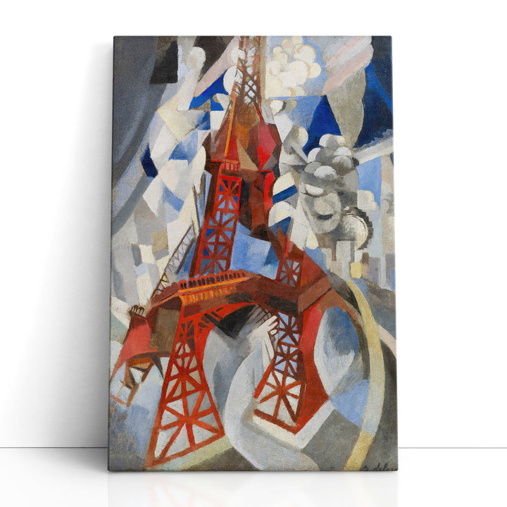 Red Eiffel Tower - Canvas Print Wall Art