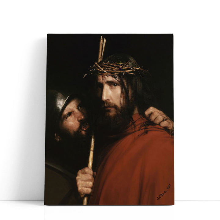 Christ with Mocking Soldier - Canvas Print Wall Art
