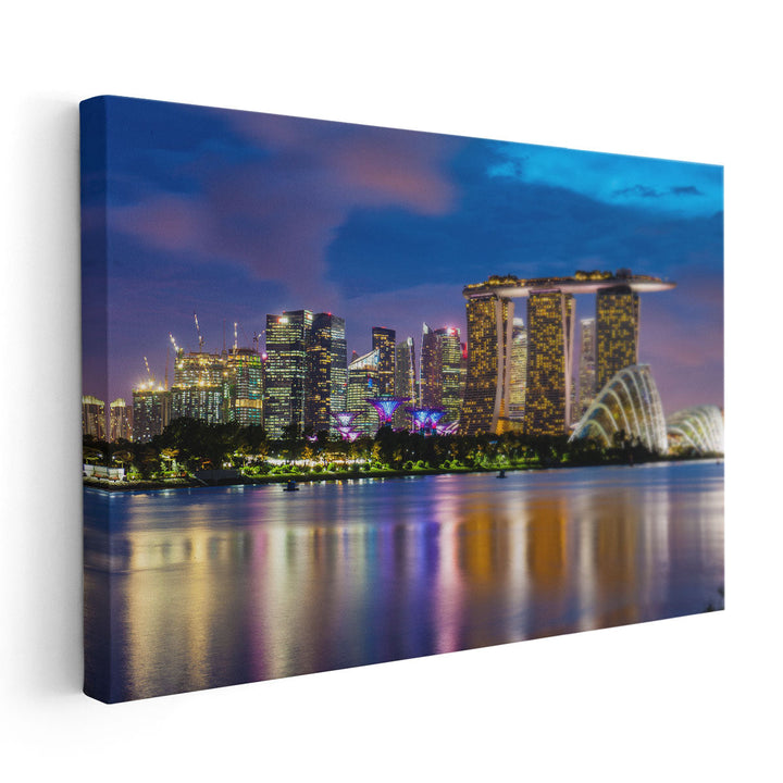 Singapore Skyline - Marina Bay Sands - Canvas Print Wall Art