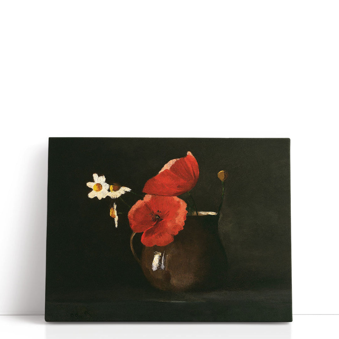 Classic red botanical still life prints artwork