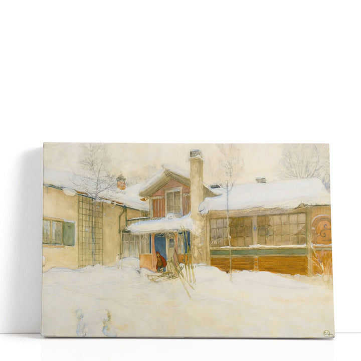 My Country Cottage In Winter, Sundborn - Canvas Print Wall Art