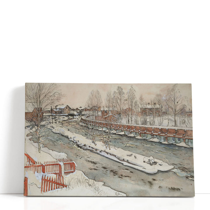 The Timber Chute, Winterscene - Canvas Print Wall Art