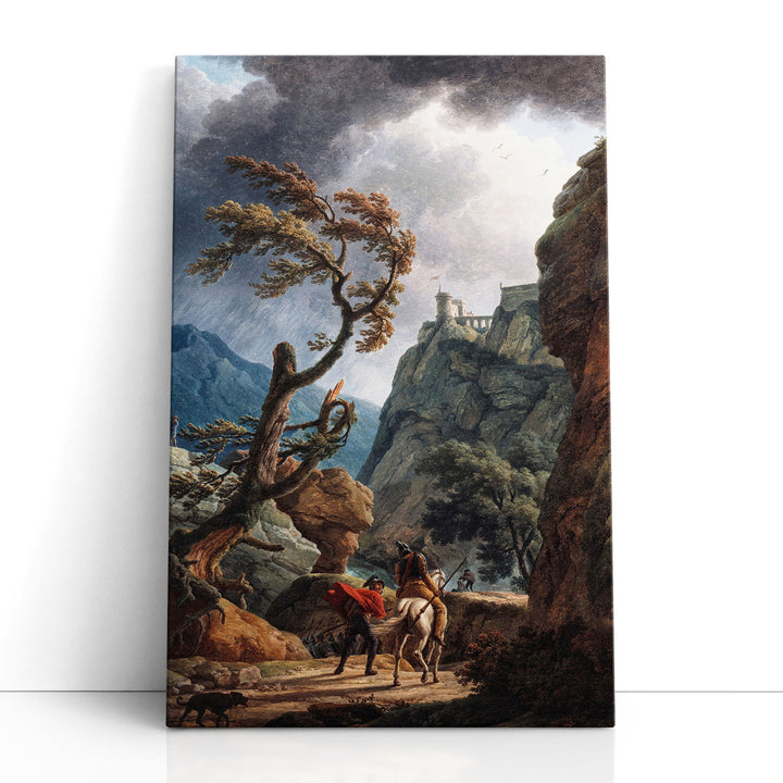 Soldiers in a Mountain Gorge, with a Storm, 1789 - Canvas Print Wall Art