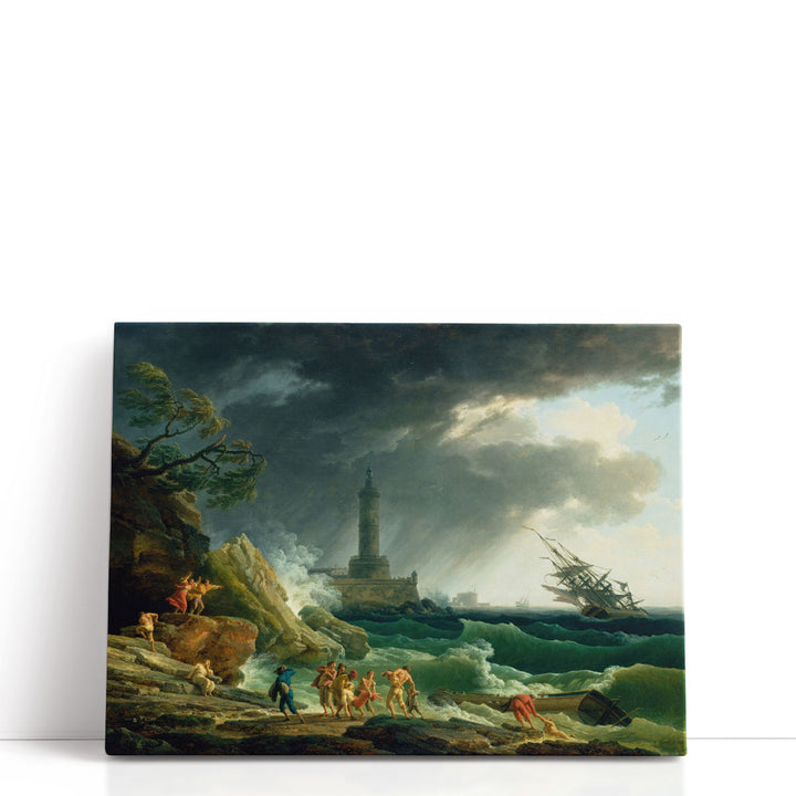 A Storm on a Mediterranean Coast - Canvas Print Wall Art