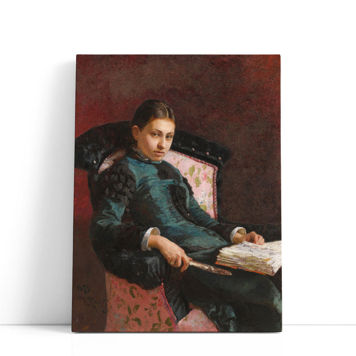 Portrait of The Artist’s Wife, Vera Repin - Canvas Print Wall Art