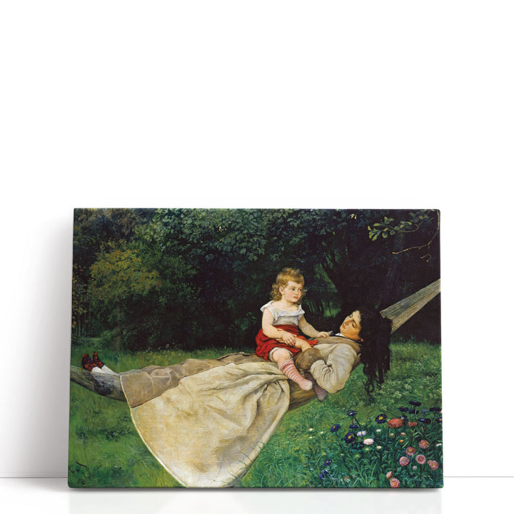 In the Hammock, 1876 - Canvas Print Wall Art