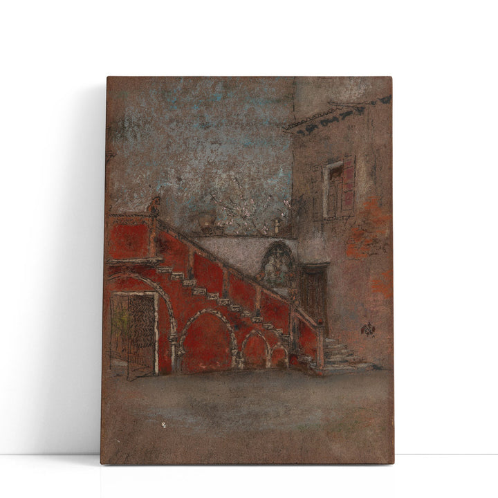 The Staircase, Note in Red - Canvas Print Wall Art