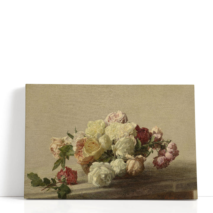 Bowl of Roses on a Marble Table, 1885 - Canvas Print Wall Art