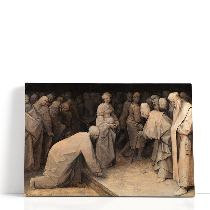 Christ and the Woman Taken in Adultery - Canvas Print Wall Art