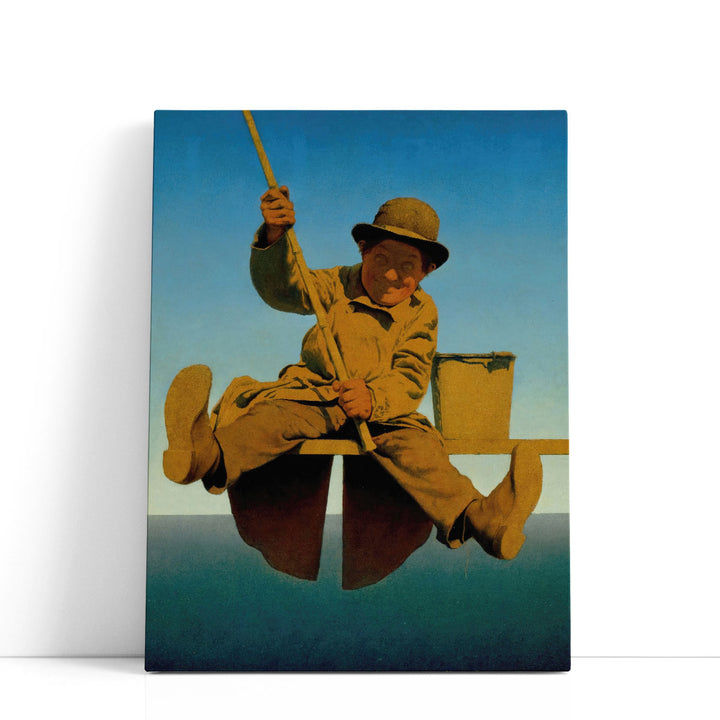 Fisherman on Pier, 1921 - Canvas Print Wall Art