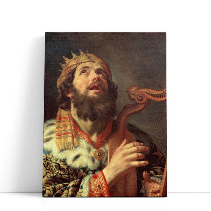 King David Playing the Harp - Canvas Print Wall Art