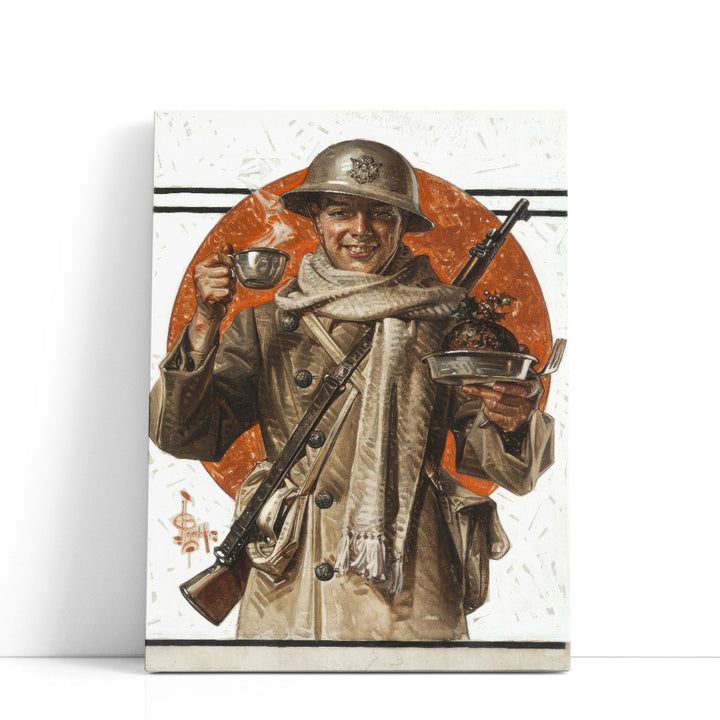 A Soldier's Thanksgiving - Canvas Print Wall Art