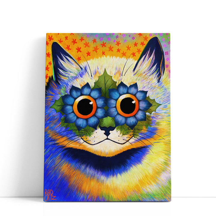 Flower Kitty - Canvas Print Wall Art