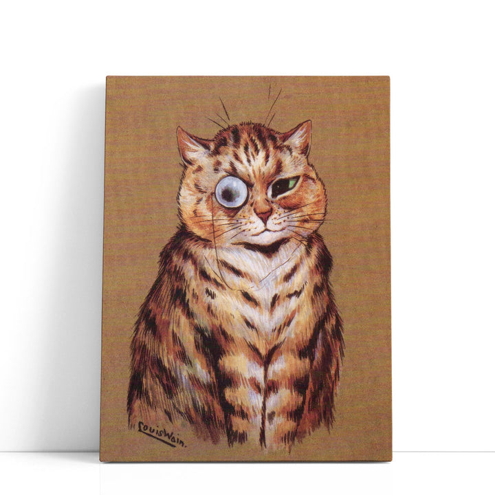 Cat With Monocle - Canvas Print Wall Art
