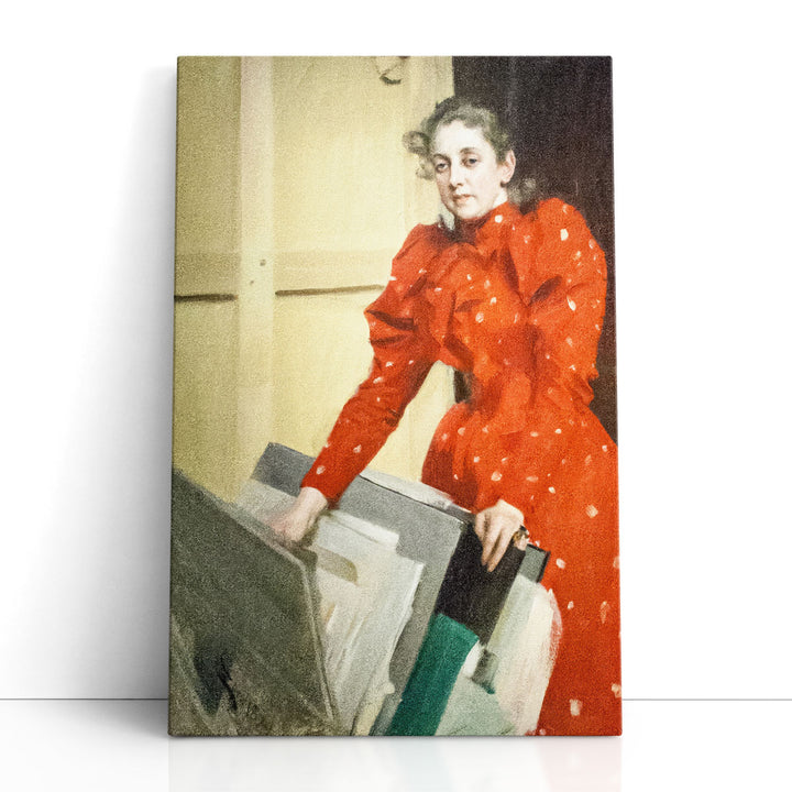 Portrait of Emma in the Paris Studio - Canvas Print Wall Art