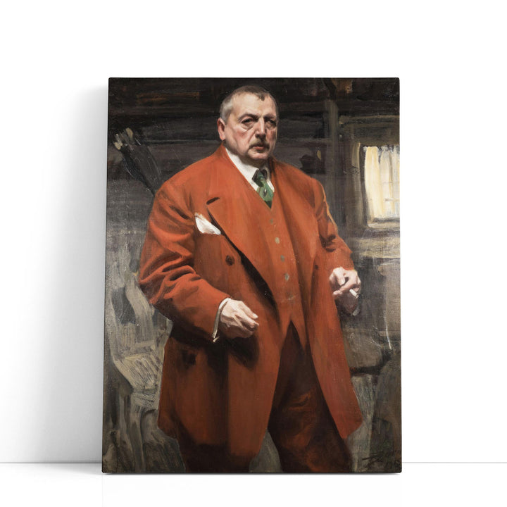 Self-Portrait in Red - Canvas Print Wall Art