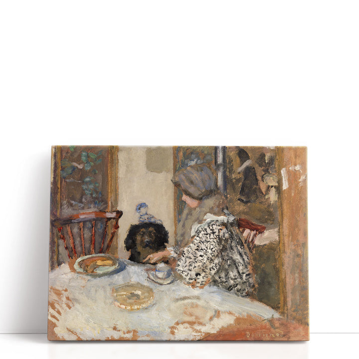 Woman and Dog at Table, 1908 - Canvas Print Wall Art