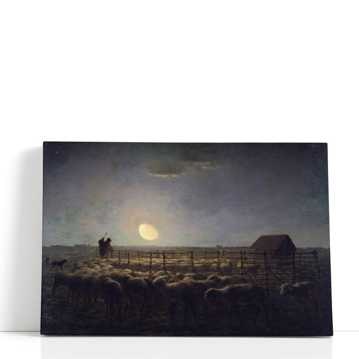 The Sheepfold, Moonlight - Canvas Print Wall Art