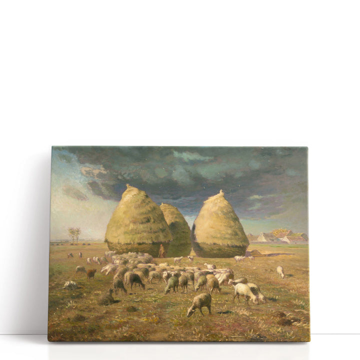 Haystacks Autumn - Canvas Print Wall Art