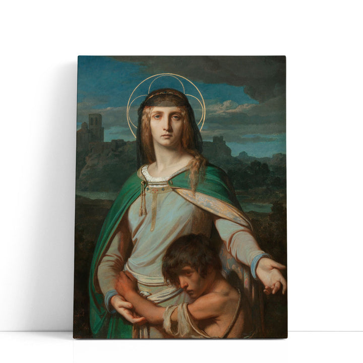 Saint Monica in a Landscape - Canvas Print Wall Art