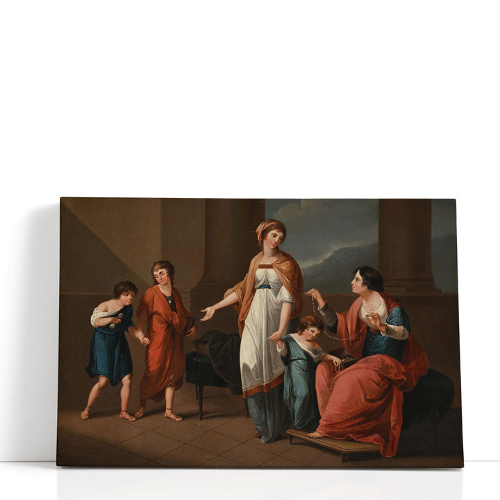 Cornelia Pointing to her Children as her Treasures - Canvas Print Wall Art