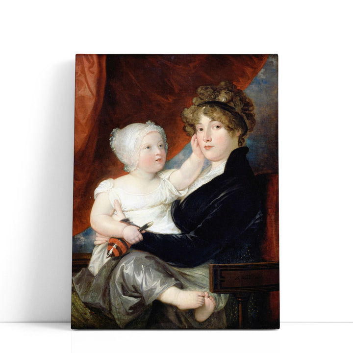 Mrs Benjamin West II with Her Son Benjamin West III - Canvas Print Wall Art