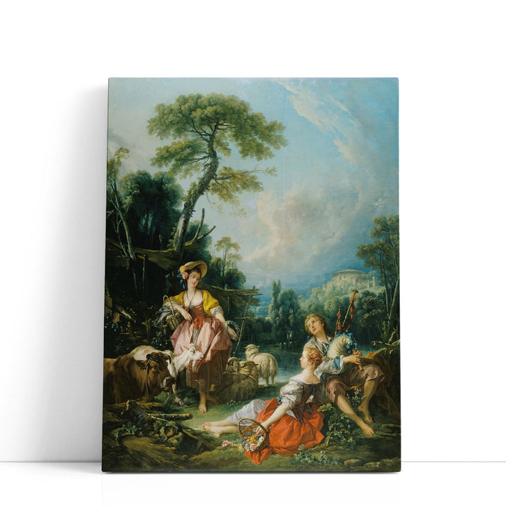 Pastoral with a Bagpipe Player, 1749 - Canvas Print Wall Art