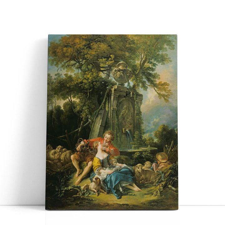 Pastoral with a Couple near a Fountain, 1749 - Canvas Print Wall Art