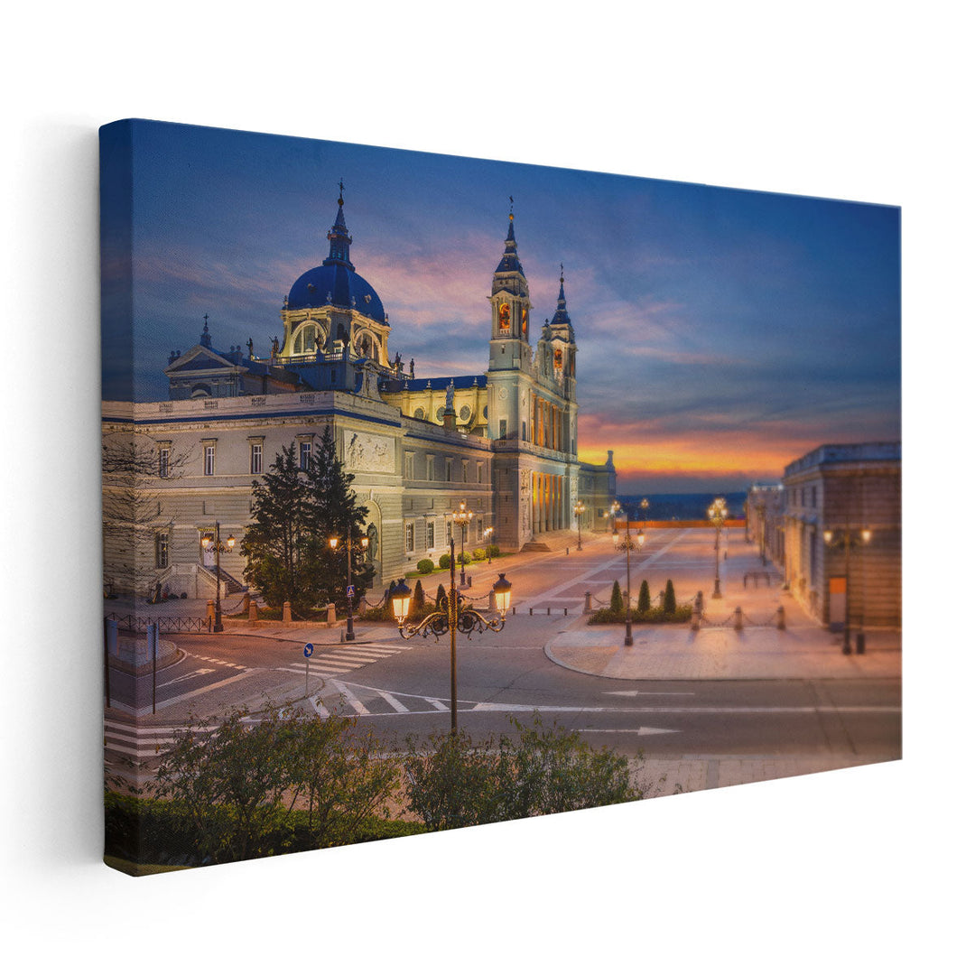 Santa Maria La Real De La Almudena Cathedral, Madrid, Spain - Canvas Print Wall Art