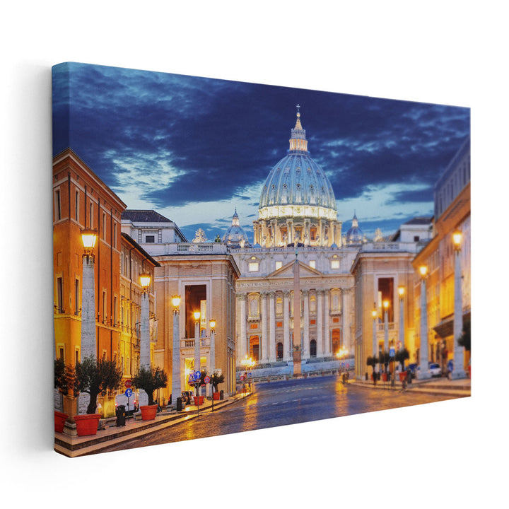 The Papal Basilica of Saint Peter in The Vatican - Canvas Print Wall Art