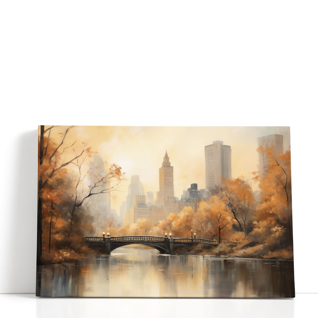 Central Park's Autumn Arch 2 - Canvas Print Wall Art