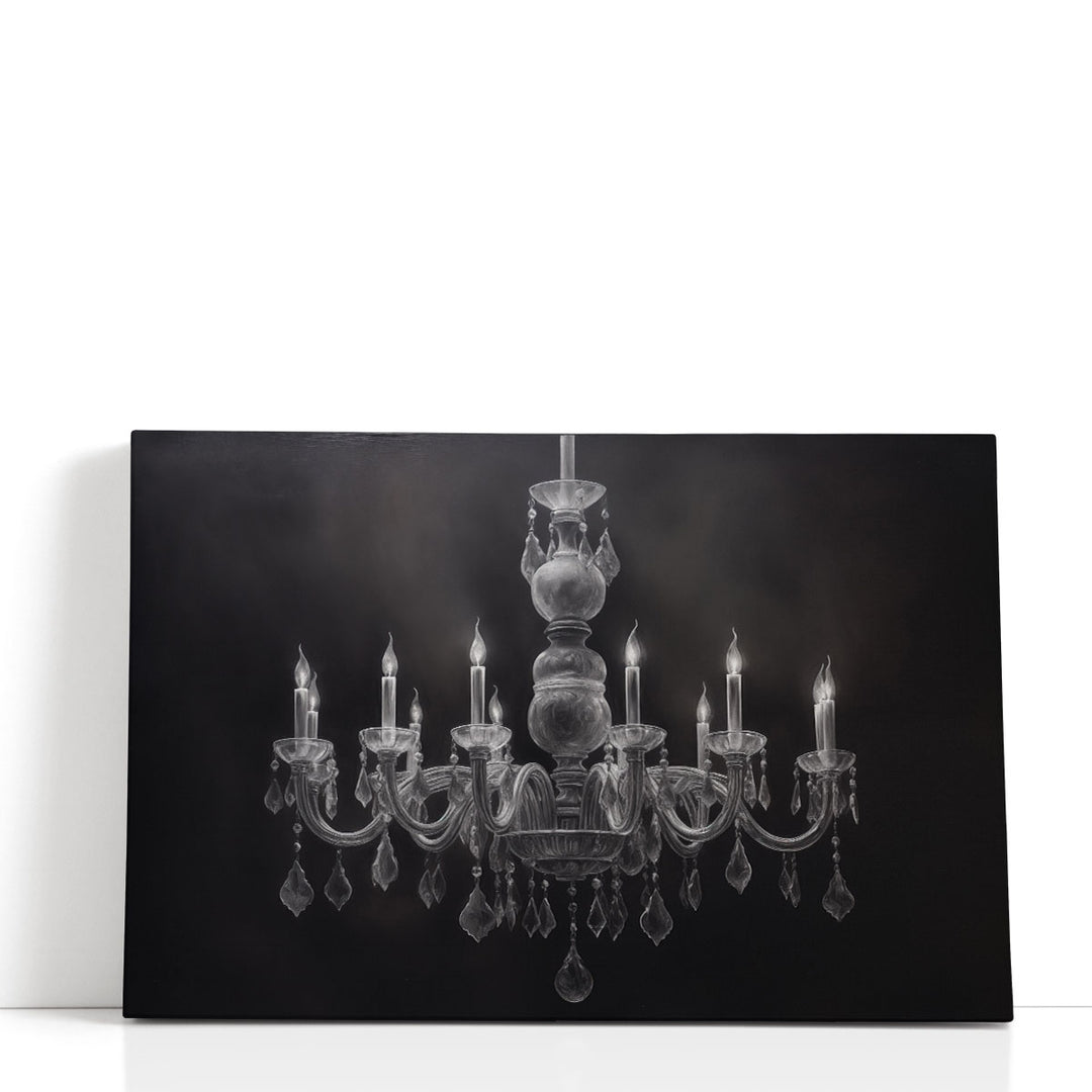 Chalk Chandelier Charisma - Canvas Print Wall Art