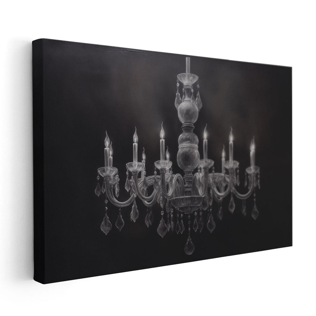 Chalk Chandelier Charisma - Canvas Print Wall Art