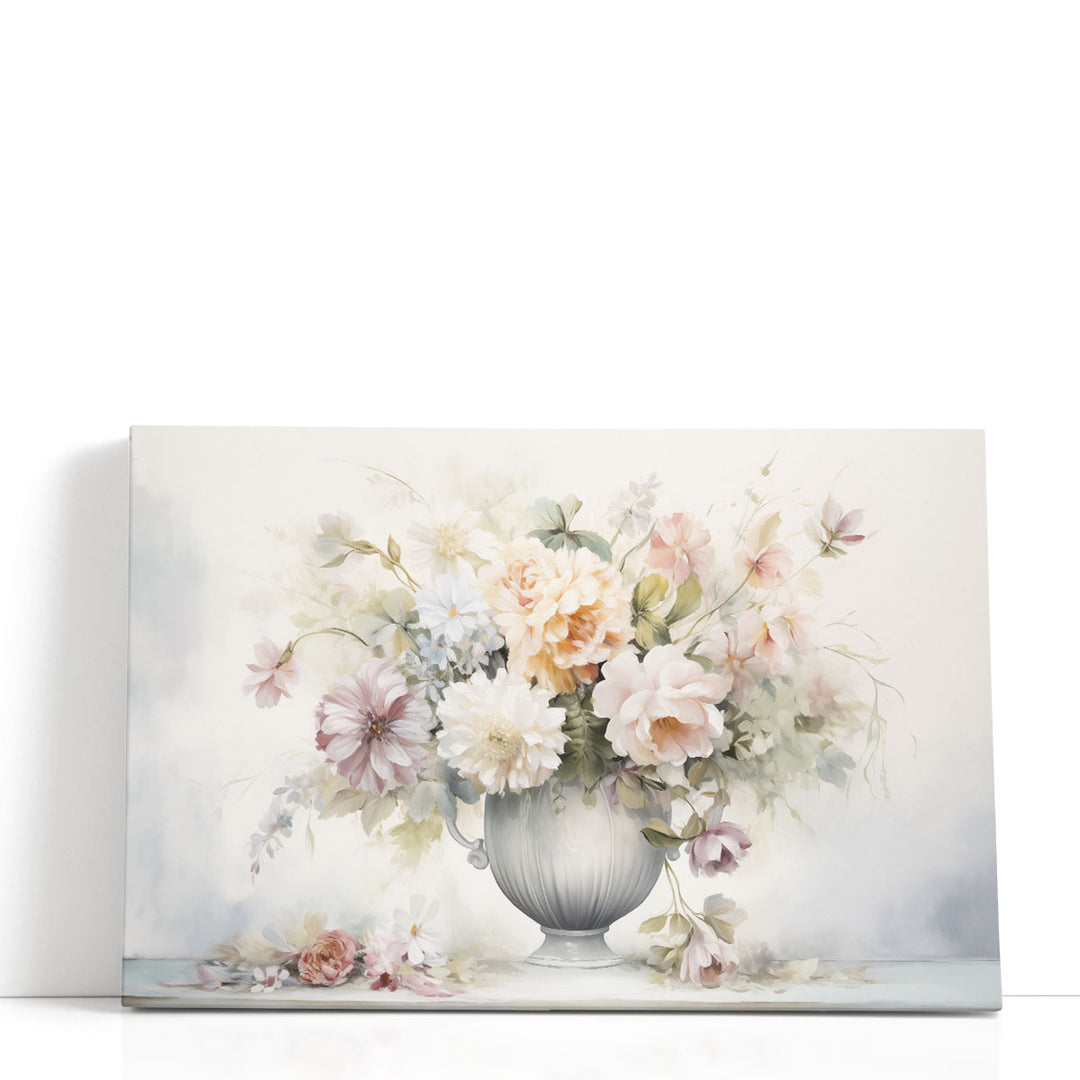 Distressed Vase Bloom 2 - Canvas Print Wall Art