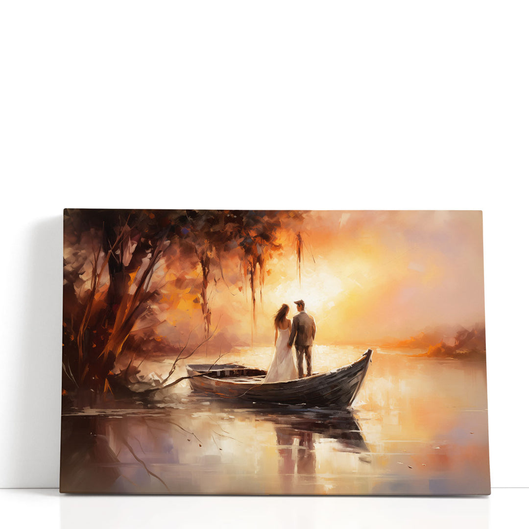 Dreamy Waterside Romance - Canvas Print Wall Art