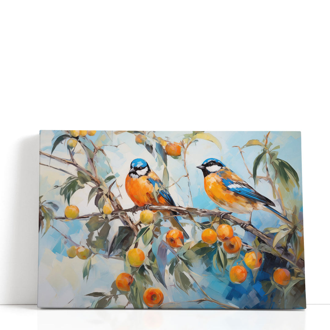 Feathered Citrus View - Canvas Print Wall Art