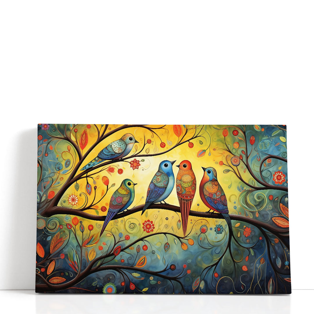 Feathered Flock Fantasy 4 - Canvas Print Wall Art