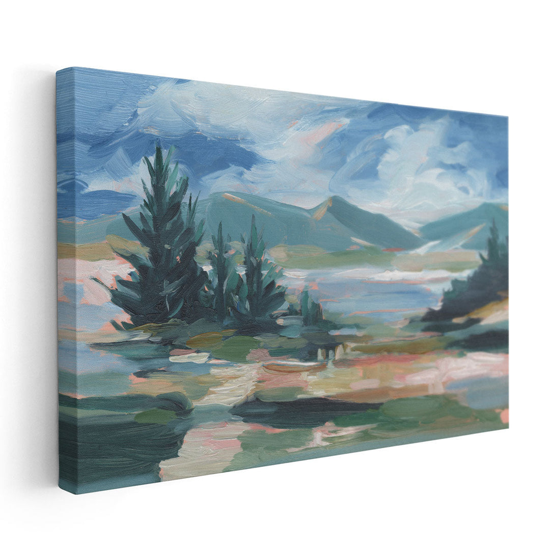 Pastel Lake View I - Canvas Print Wall Art