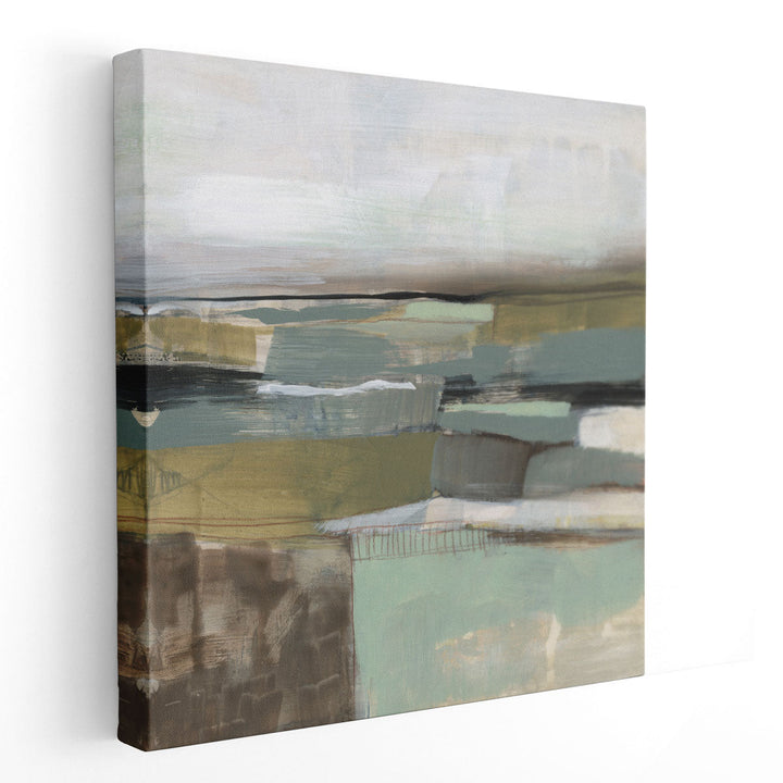 Neutral Horizon Grid I - Canvas Print Wall Art