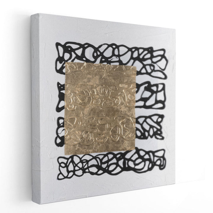 Golden Script II - Canvas Print Wall Art