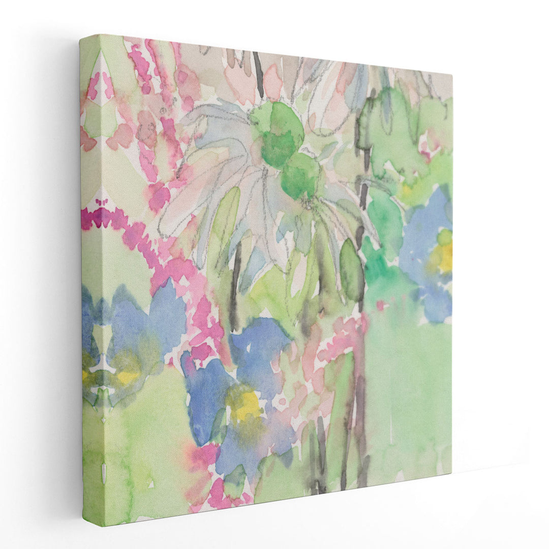 Watercolor Floral Accent I - Canvas Print Wall Art