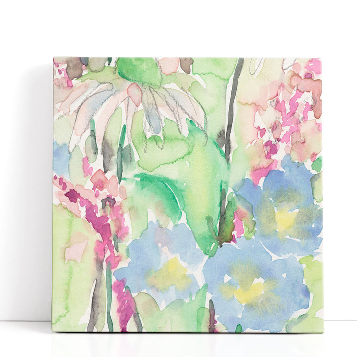 Watercolor Floral Accent II - Canvas Print Wall Art
