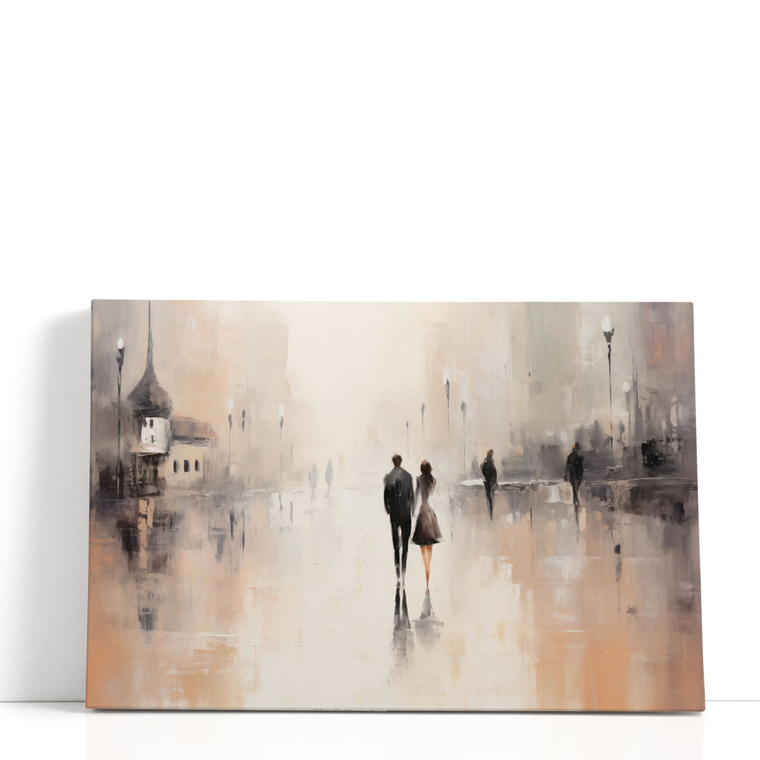 Urban Romantic Walk 2 - Canvas Print Wall Art