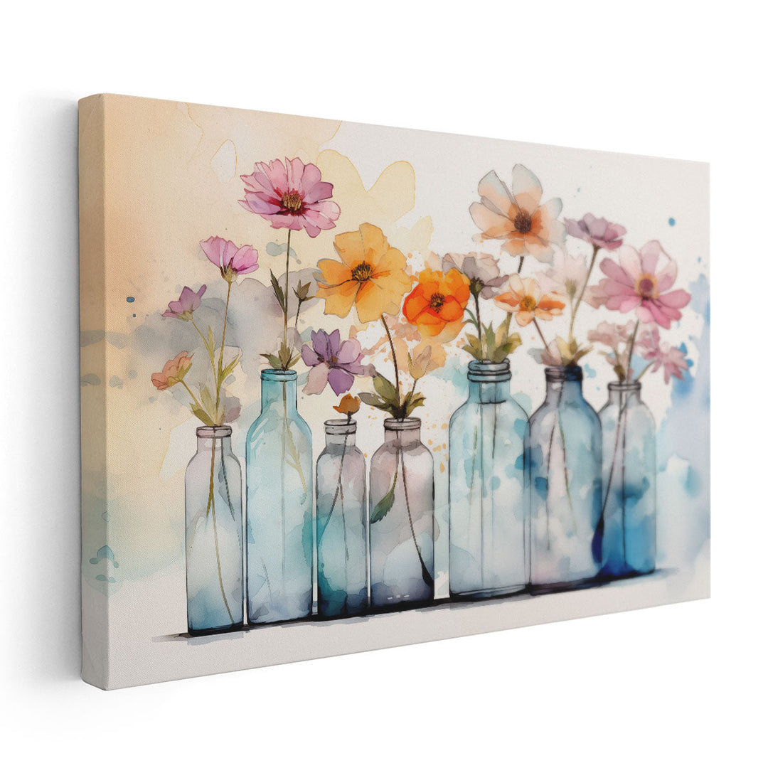 Vintage Floral Bloom 2 - Canvas Print Wall Art